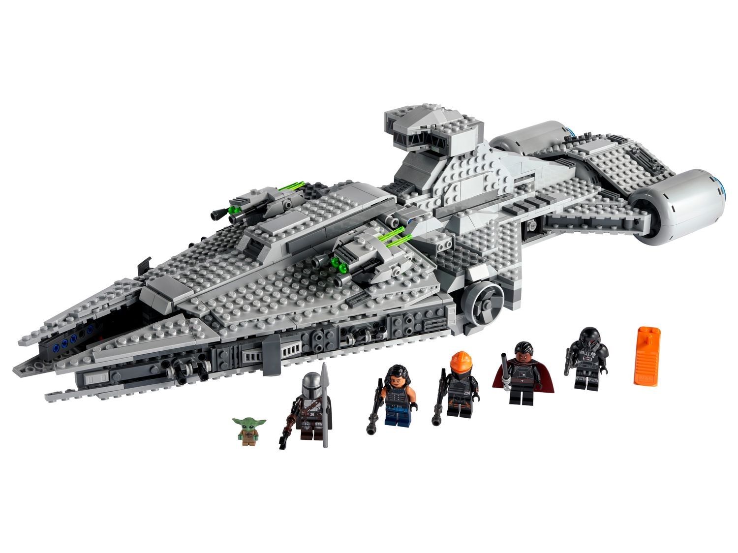 Le croiseur léger impérial LEGO 75315, ses deux mini TIE et ses six personnages.