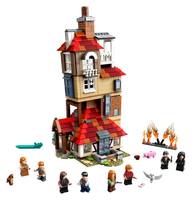 LEGO 75980 L'attaque du Terrier des Weasley, vue du modèle de référence.