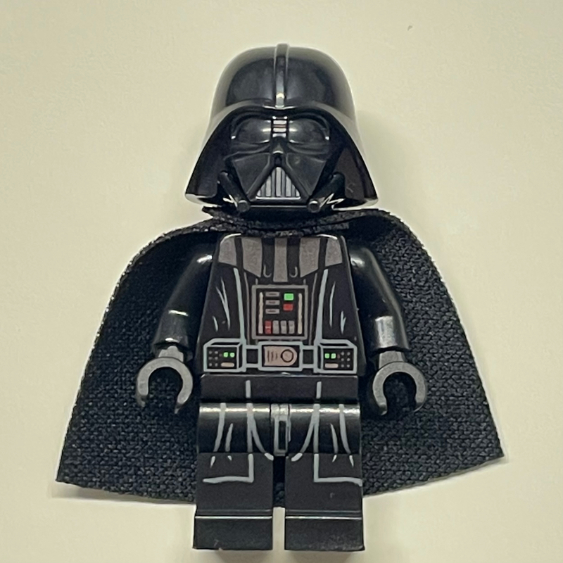 Minifigurine LEGO Dark Vador, tête blanche et cape 19888 — référence fig-002515