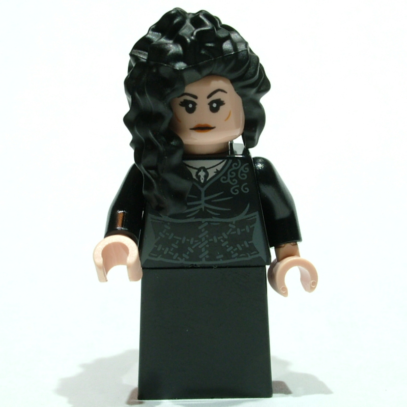 Minifigurine LEGO Bellatrix Lestrange, robe noire — référence fig-008941