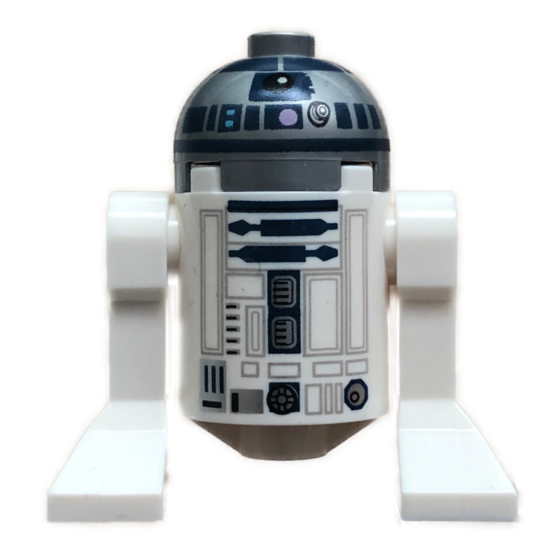 Minifigurine LEGO R2-D2, dôme argent mat — référence fig-010443