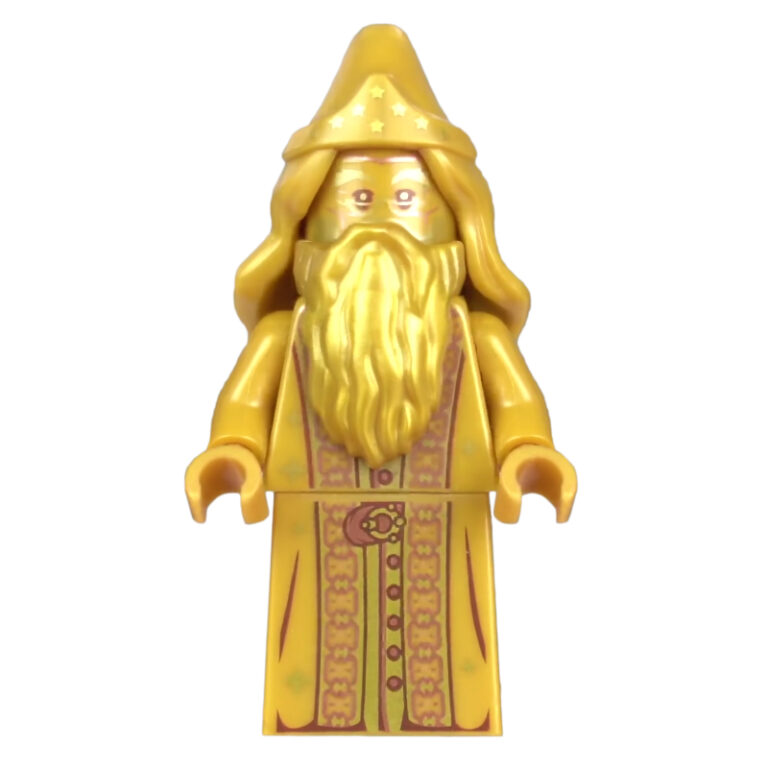 Minifigurine LEGO Albus Dumbledore doré — référence fig-011760
