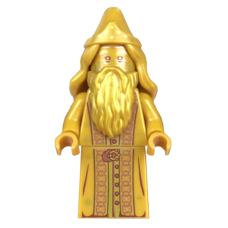 Minifigurine LEGO Albus Dumbledore doré — référence fig-011760