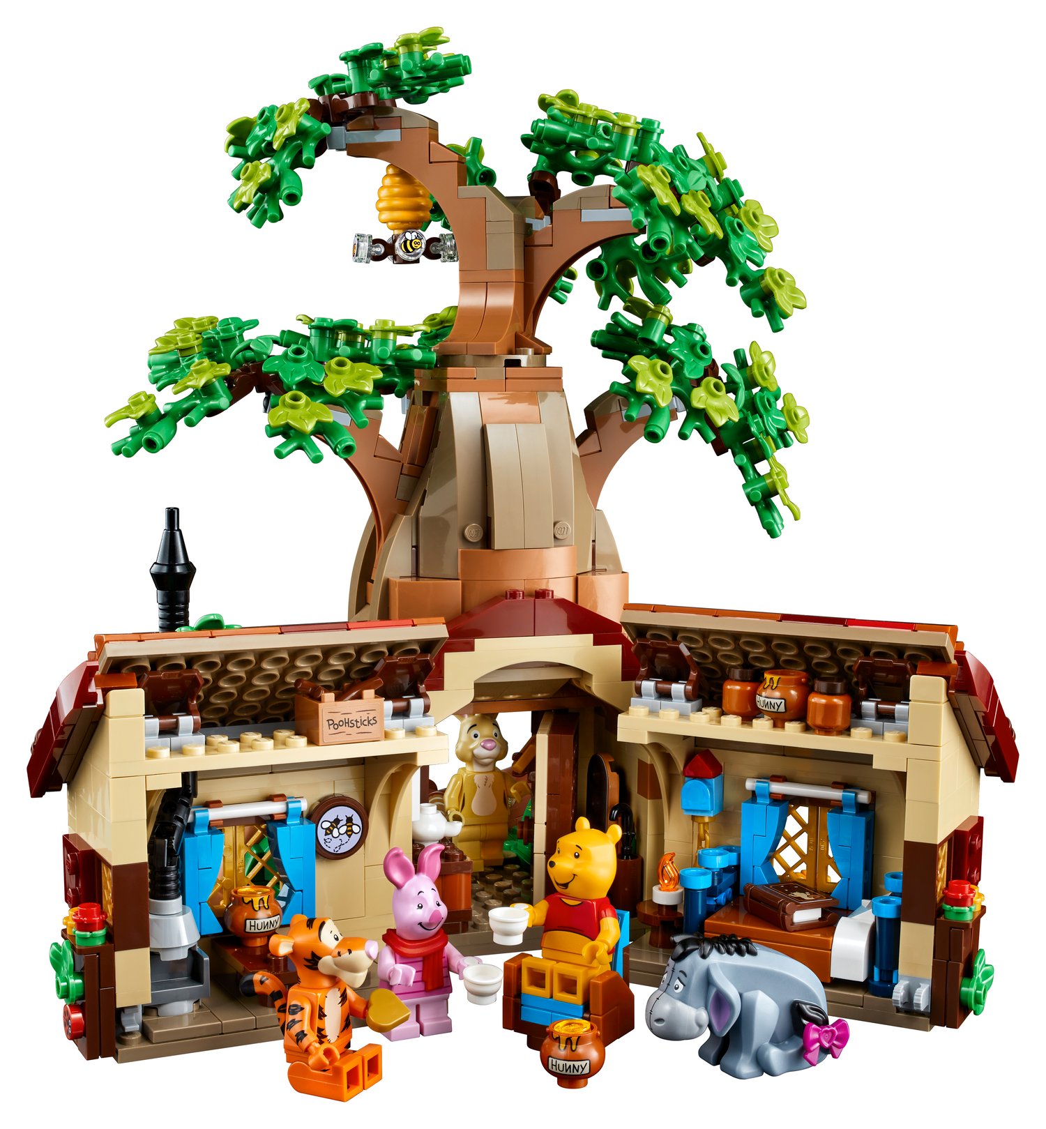 Vue documentaire LEGO 21326 : La maison s’ouvre sous le chêne.