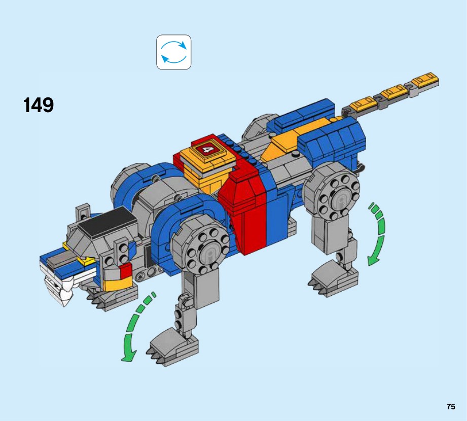 Notice LEGO 21311 : Lion bleu.