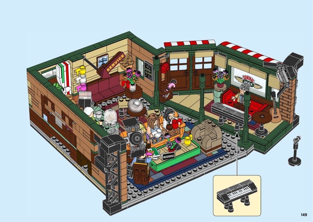 Vue documentaire LEGO 21319 : Le salon amovible.