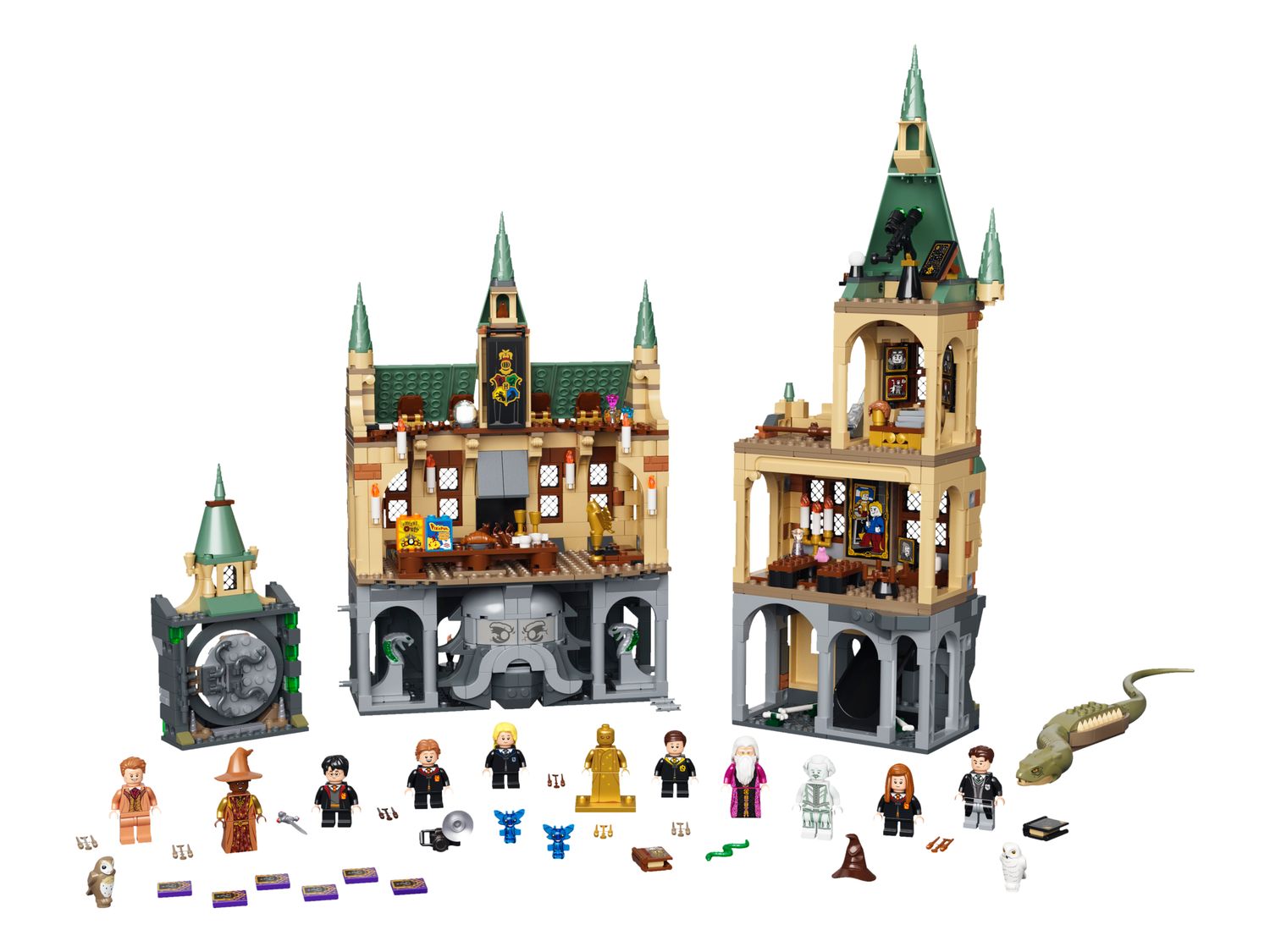 LEGO 76389 — La Chambre des Secrets de Poudlard, vue officielle du modèle.