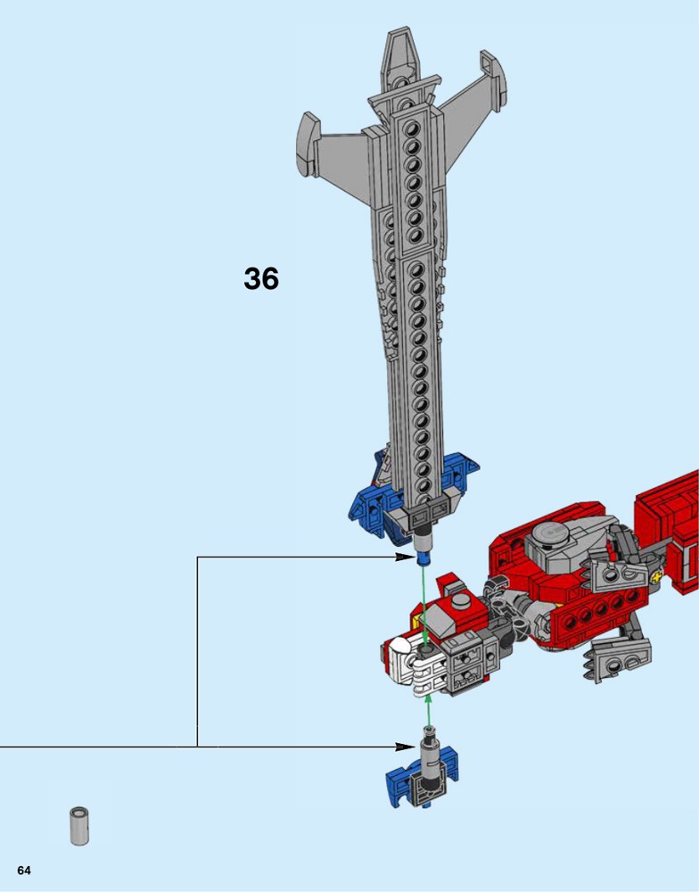 Vue documentaire LEGO 21311 : Une arme presque aussi longue qu’un lion.