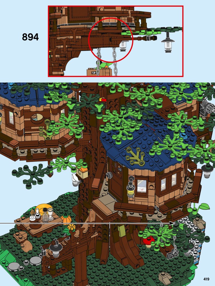 Notice LEGO 21318, page 419, étape 894