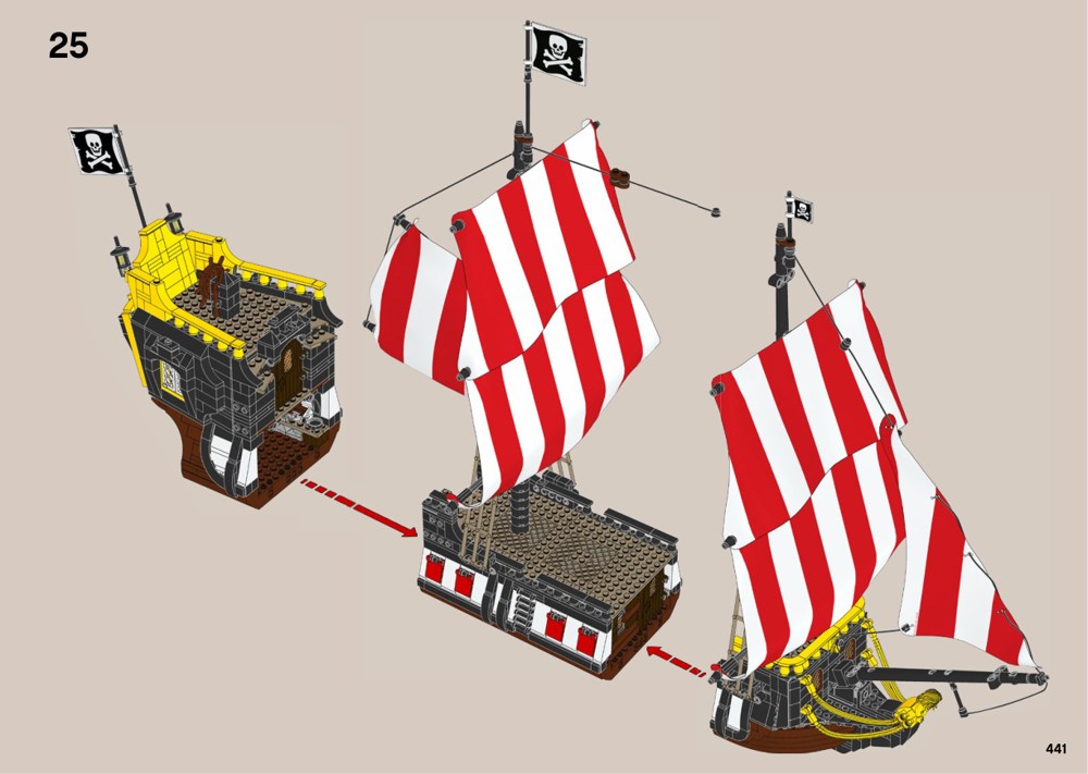 Notice LEGO 21322, page 441, étape 25