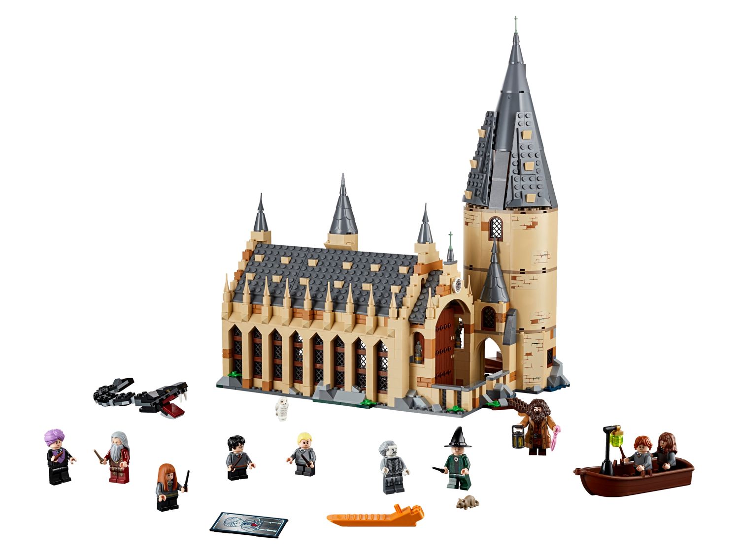 LEGO 75954 — La Grande Salle du château de Poudlard, vue officielle du modèle.