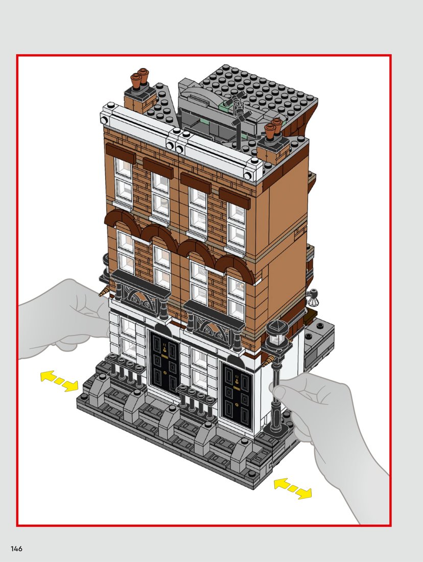 Extrait officiel LEGO 76408, page 146 : La transformation se commande à la base