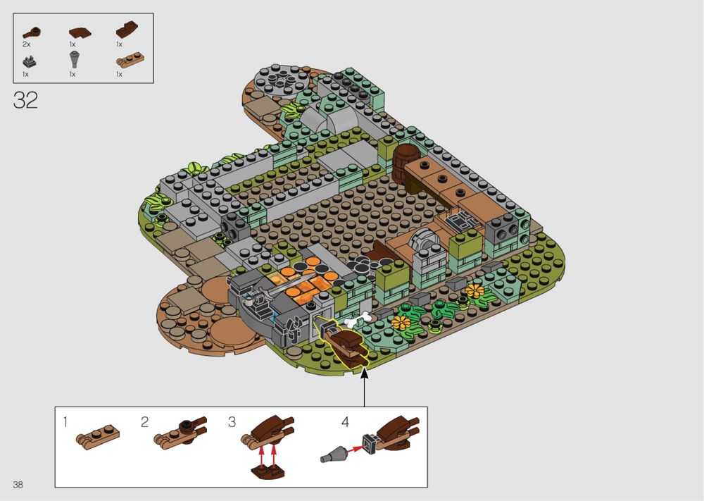 Vue documentaire LEGO 21325 : Le soufflet commande une vraie lumière.