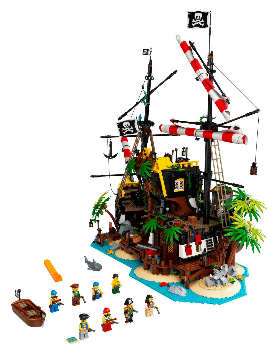 LEGO 21322 — Les pirates de la baie de Barracuda, photographie officielle du modèle.