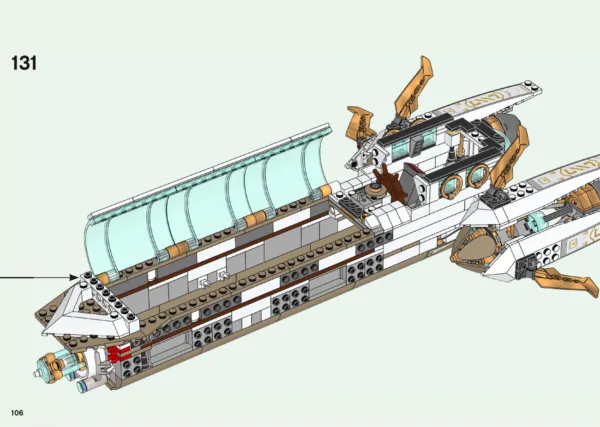 Notice officielle LEGO 71756, page PDF 106 : Fermer la longue soute transparente