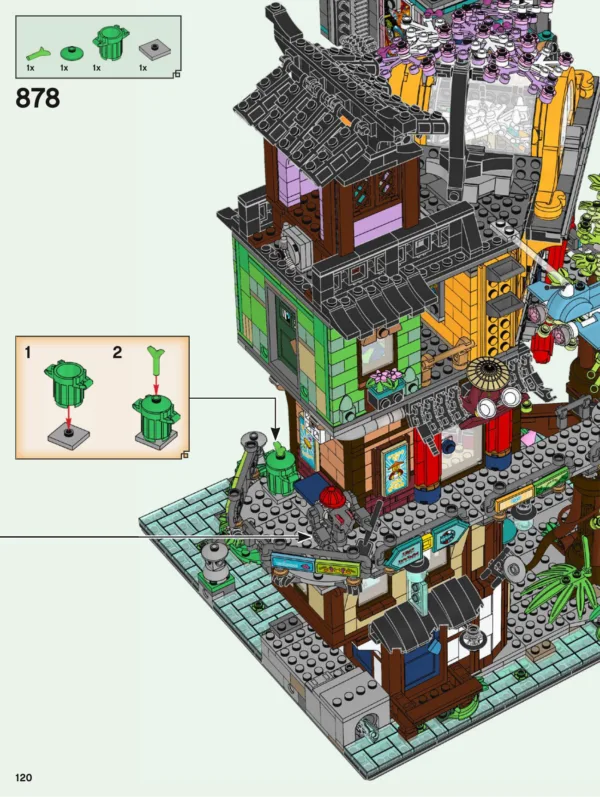 Notice officielle LEGO 71741, page PDF 120 : Une poubelle au bord de la coursive