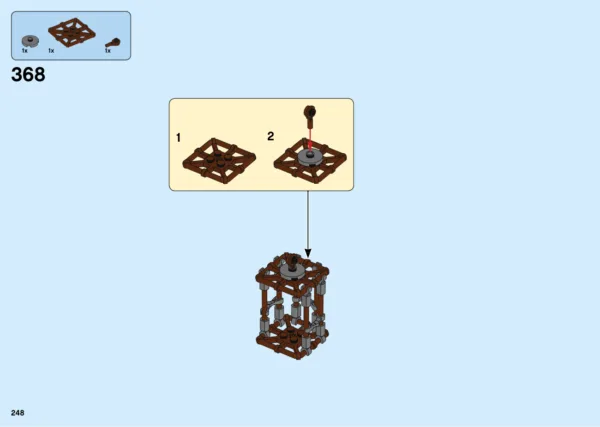 Notice officielle LEGO 71722, page PDF 248 : Fermer la cage suspendue