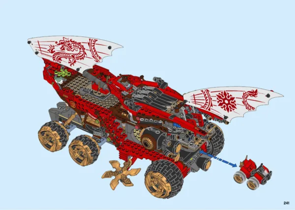 Notice officielle LEGO 70677, page PDF 241 : Réunir les trois véhicules