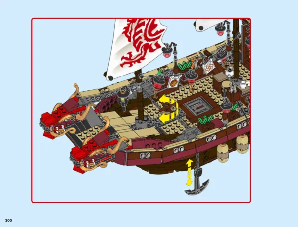 Notice officielle LEGO 70618, page PDF 300 : Actionner les ancres du bateau