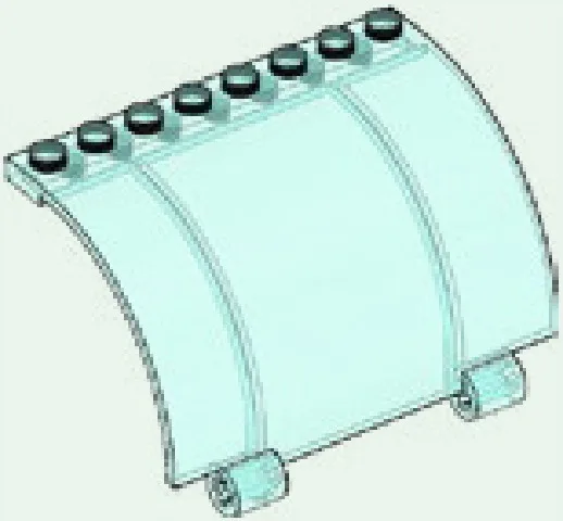 Panneau de canopée LEGO 6345187, bleu clair transparent, extrait de l’inventaire de la notice officielle 6377820 page 178.