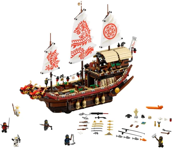 LEGO 70618 — Le QG des ninjas — le bateau du film, photographie officielle du modèle.