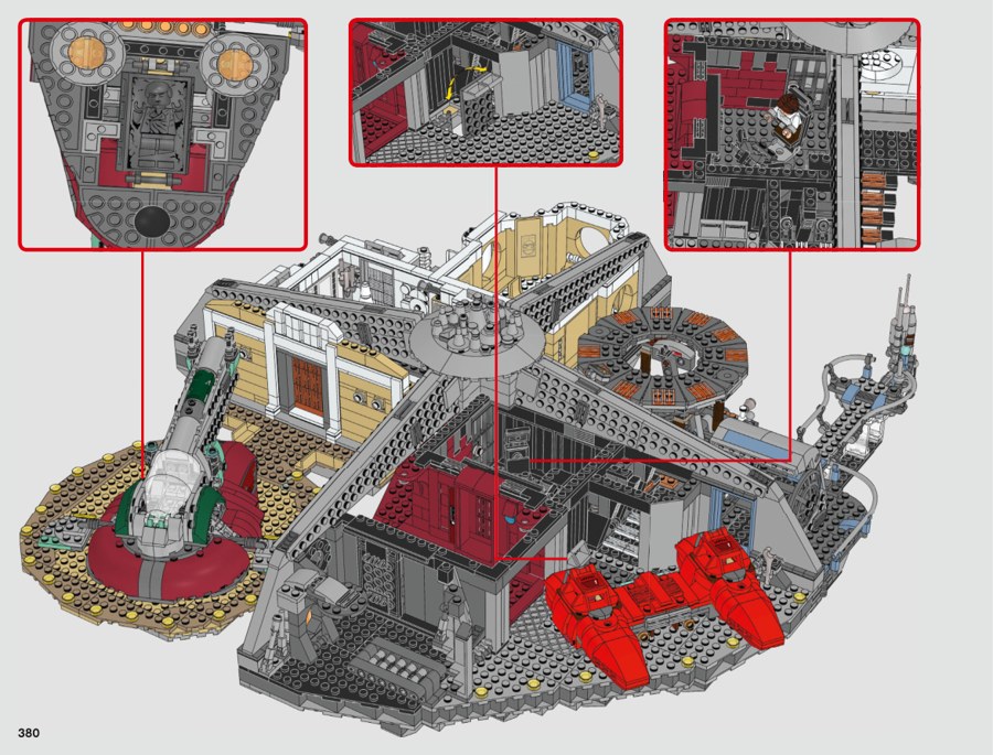 Extrait officiel LEGO 75222, page 380 : La congélation au centre du récit