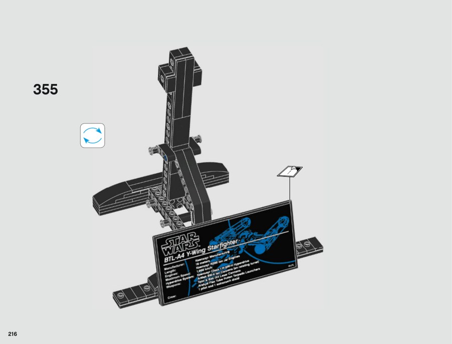 Notice LEGO 75181, page 216, étape 355