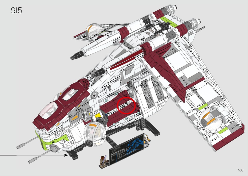 Notice LEGO 75309, page 533, étape 915