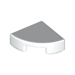 Les deux quarts de disque blancs des défenses, élément LEGO 6172366.
