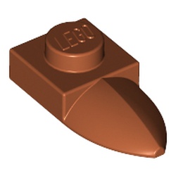 Les deux petites oreilles Dark Orange, élément LEGO 6186048.