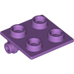 Plaque violette articulée 2 × 2, élément LEGO 6221206.