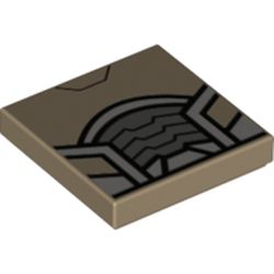 Respirateur sur tuile Sand Yellow 2 × 2, élément LEGO 6225888.