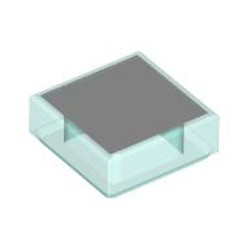 Œil carré bleu transparent — référence SAV, élément LEGO 6254422.