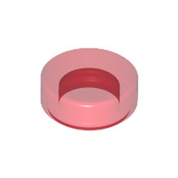 Œil rond rouge transparent — référence SAV, élément LEGO 6258607.