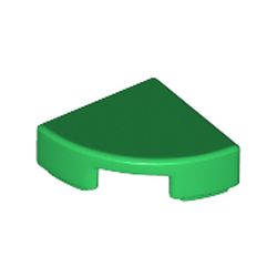 Les dix quarts de disque verts de la coiffure, élément LEGO 6150607.