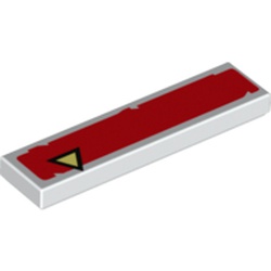 La tuile blanche de la bouche rouge, élément LEGO 6188704.
