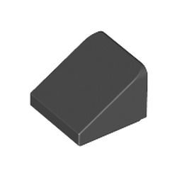Les dix-huit petites pentes noires des cheveux, élément LEGO 4504382.