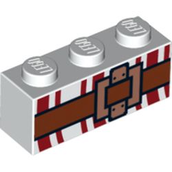 La brique de 1 × 3 imprimée de ceinture, élément LEGO 6187583.