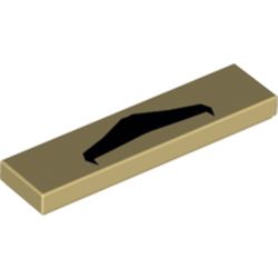 La tuile beige imprimée de moustache, élément LEGO 6188707.