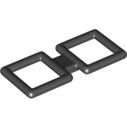 La monture noire rectangulaire, élément LEGO 6208551.