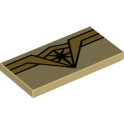 La tuile beige imprimée du diadème, élément LEGO 6213557.