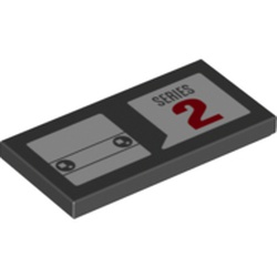 Tuile noire du socle — série 2, élément LEGO 6213709.