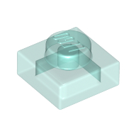 Plaque 1 × 1 bleu transparent — référence SAV, élément LEGO 6252043.