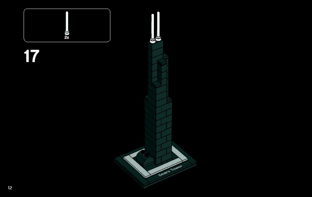 Notice LEGO 21000, Sears Tower, PDF 4580893, page 12