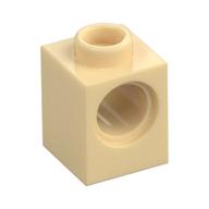Brique Technic beige LEGO 4179771, 1 × 1 avec trou latéral.