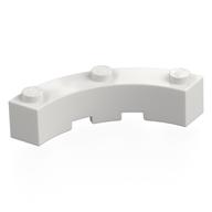 Brique blanche arrondie 4 × 4, largeur trois tenons, LEGO 4215470.