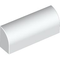 Grande brique blanche courbe 1 × 4 × 1⅓, référence 6191.