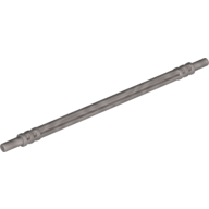 Long axe flexible 12L à surface nervurée, finition Flat Silver, référence Rebrickable 32200.