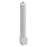 Pilier rond blanc 1 × 1 × 6, référence Rebrickable 43888, élément LEGO 6073345.