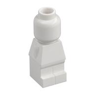 Microfigure blanche monobloc et non imprimée, référence Rebrickable 85863.